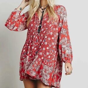 Free People Floral Mini Dress